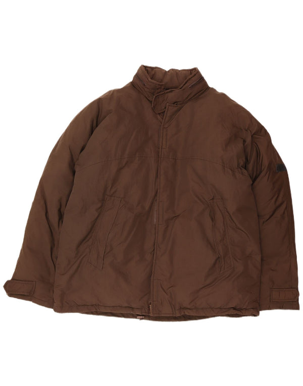 CALVIN KLEIN JEANS Ανδρικό μπουφάν με κουκούλα UK 42 XL καφέ νάιλον