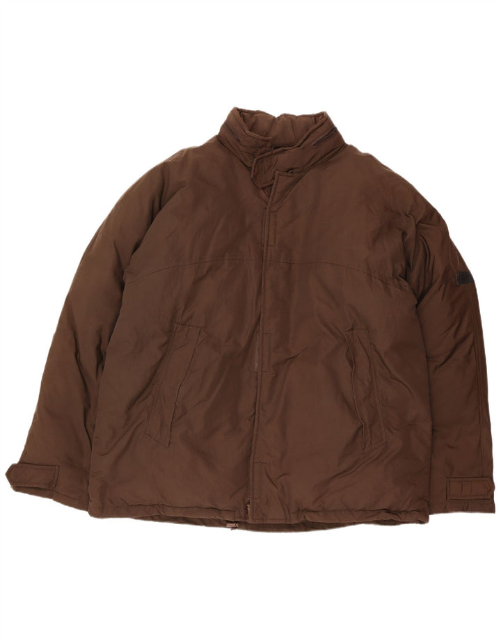 CALVIN KLEIN JEANS Ανδρικό μπουφάν με κουκούλα UK 42 XL καφέ νάιλον