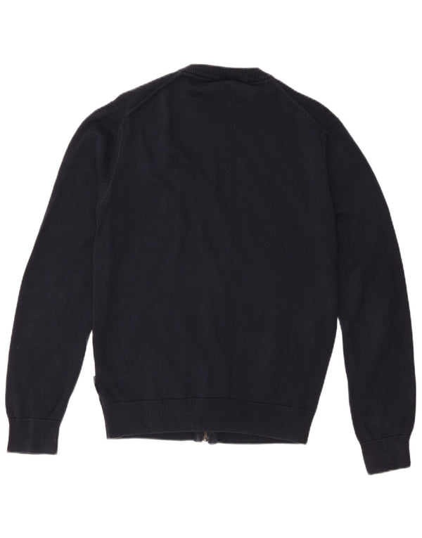 French Connection Mens Cardigan Sweater Small Navy Blue Cotton