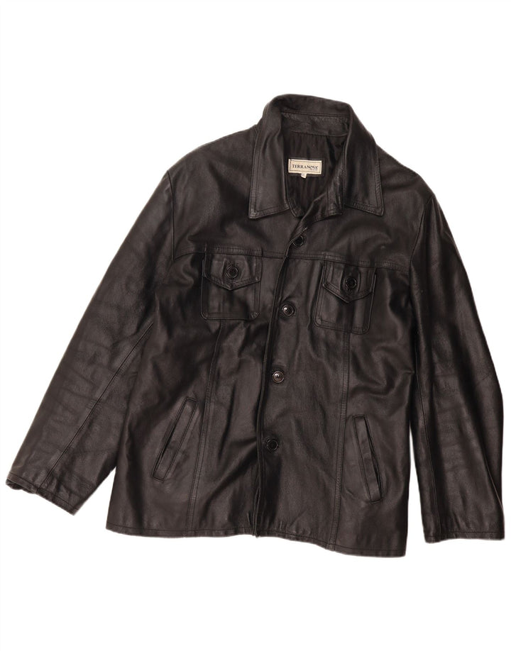 Terranova Γυναικείο Δερμάτινο Μπουφάν UK 20 2XL Μαύρο