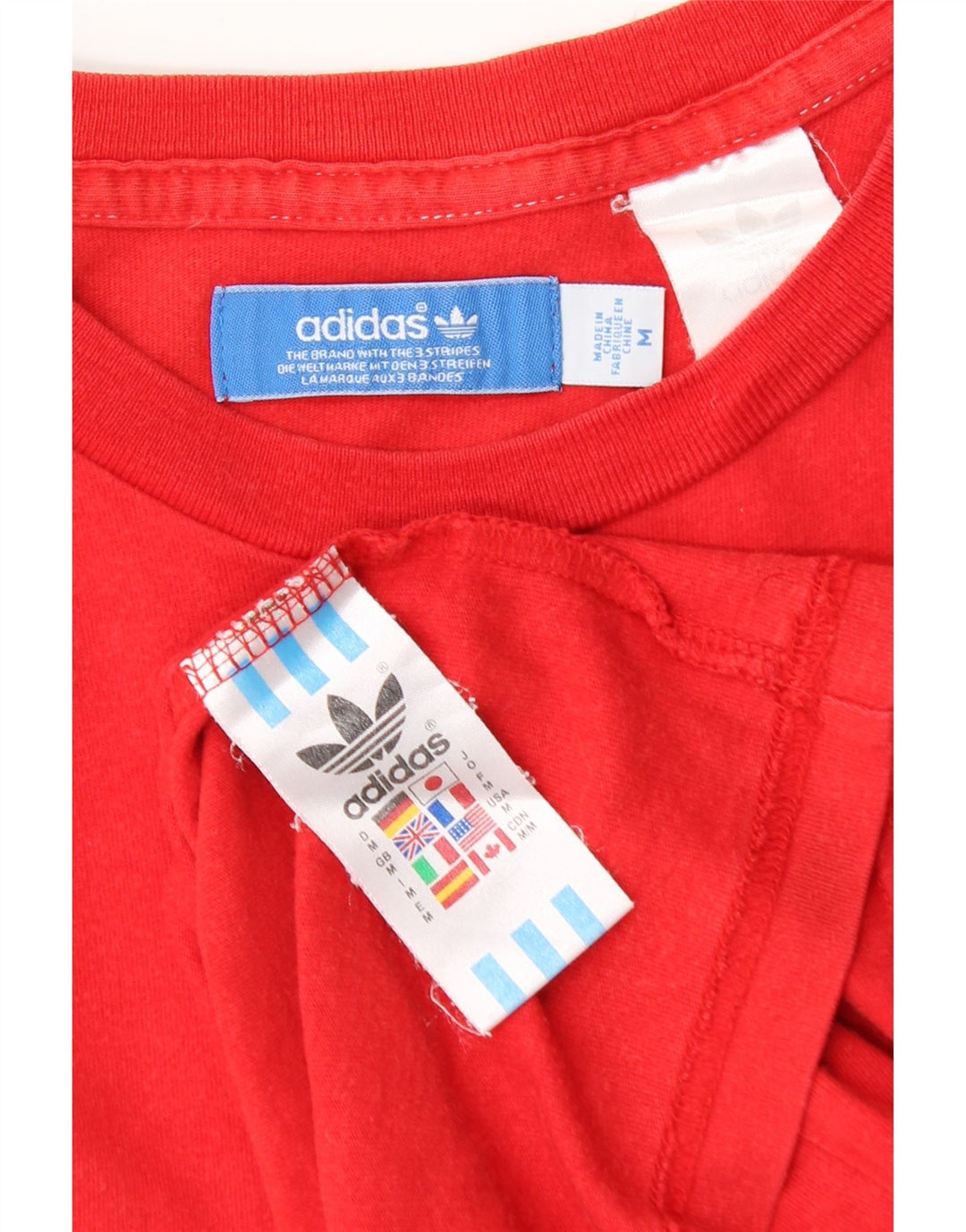 Ανδρικό γραφικό T-Shirt Adidas Top Μεσαίο κόκκινο βαμβακερό
