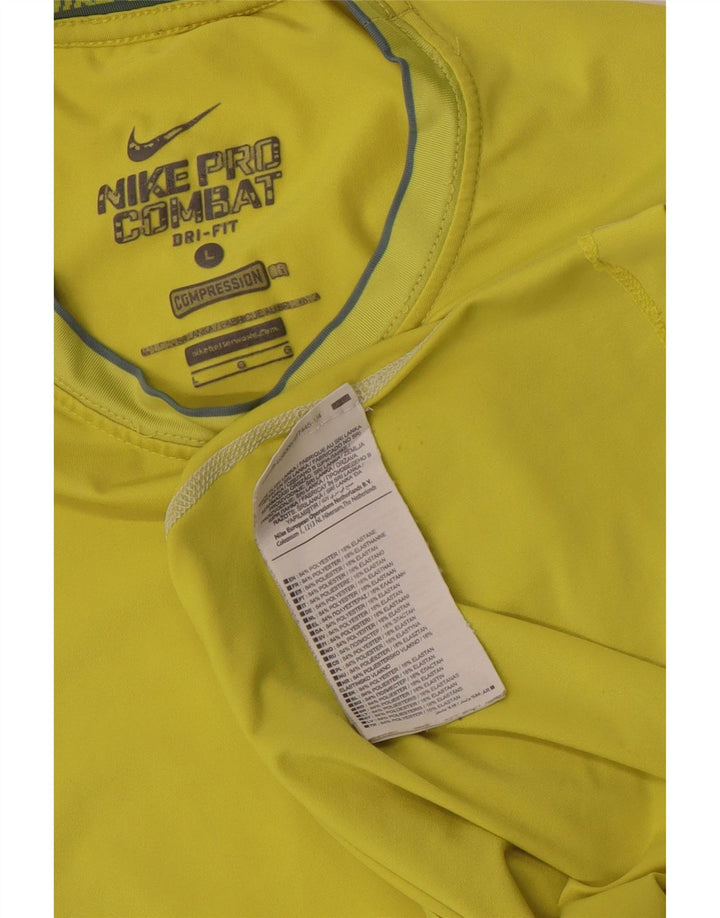 Ανδρικό μπλουζάκι Nike Dri Fit Top μεγάλο κίτρινο πολυεστερικό αθλητικό