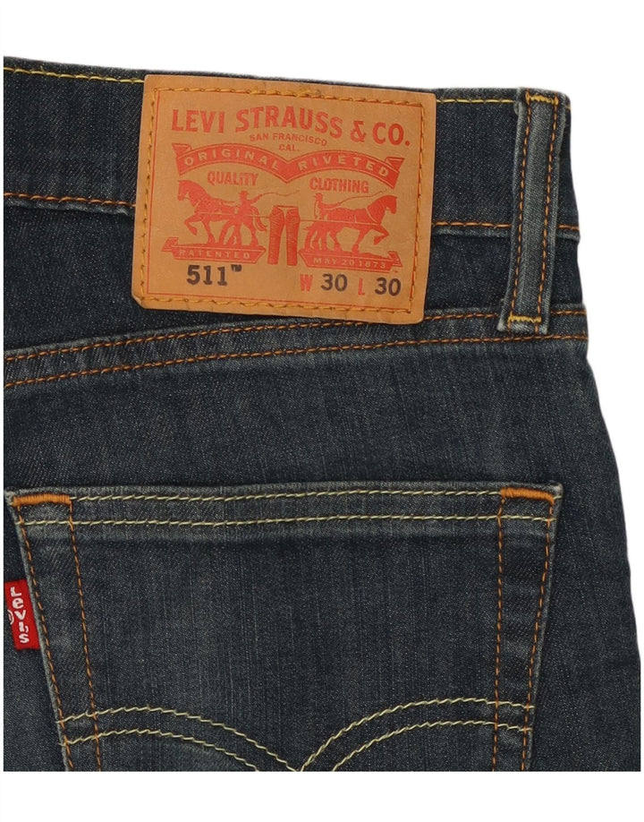 Levi's Mens 511 Slim Jeans W30 L28 Navy Blue Cotton