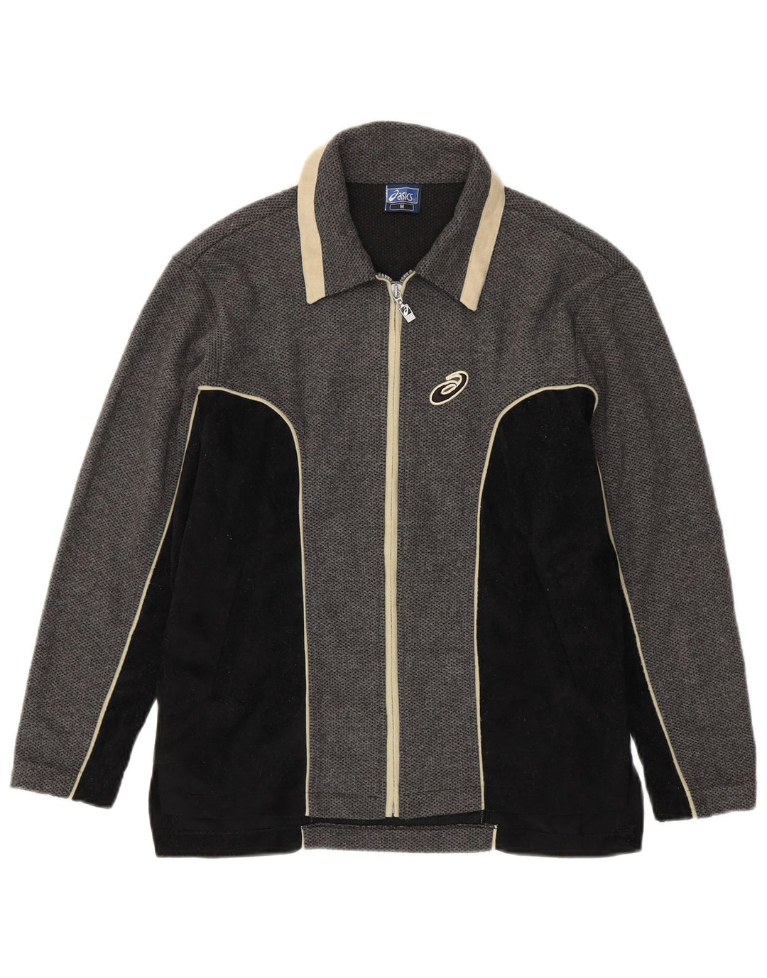 Ανδρική αθλητική φόρμα ASICS Μπουφάν μεσαίου γκρι Colourblock