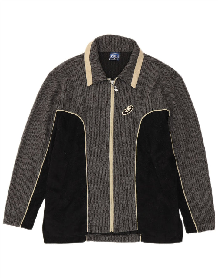 Ανδρική αθλητική φόρμα ASICS Μπουφάν μεσαίου γκρι Colourblock