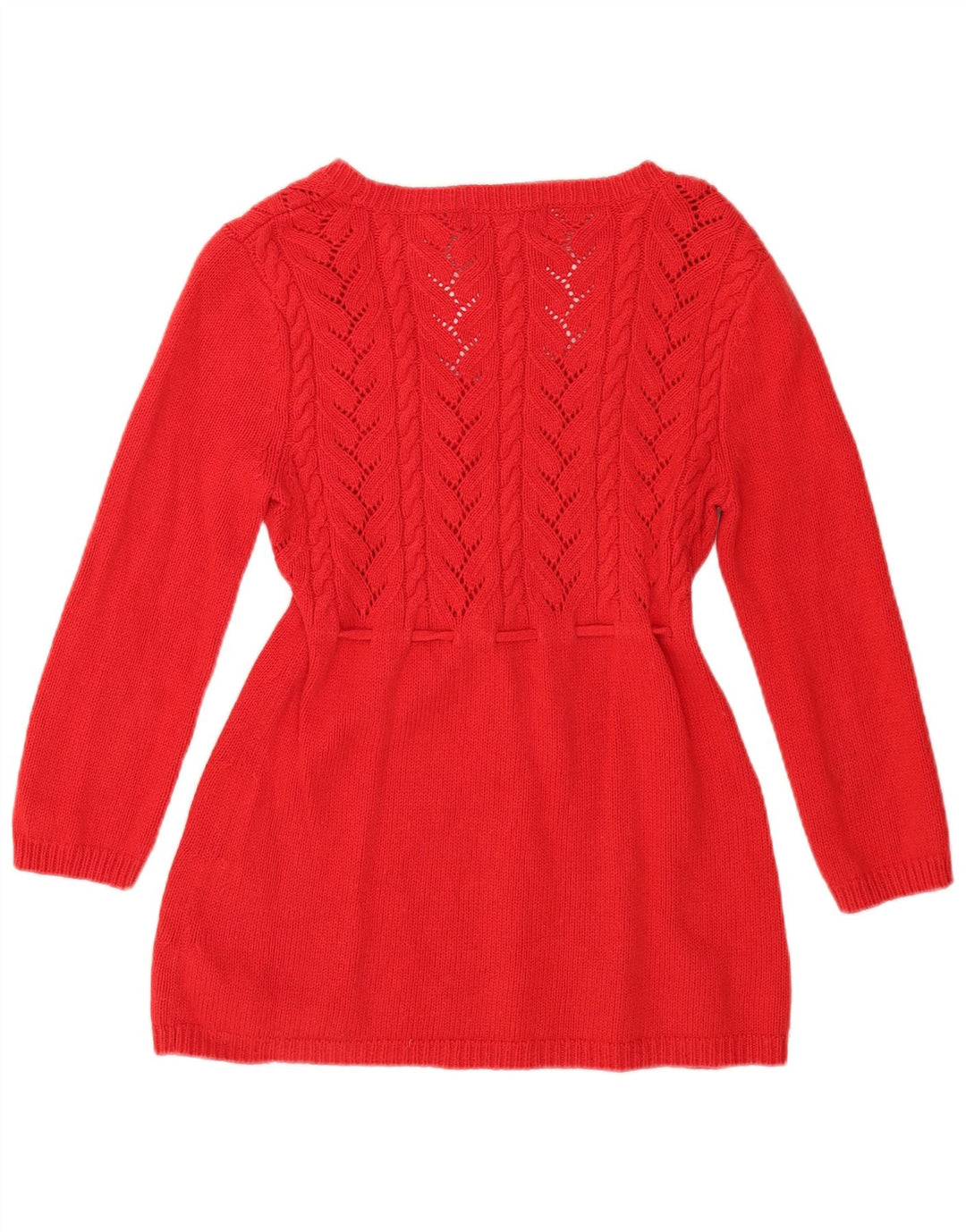 MICHAEL KORS Γυναικείο 3/4 μανίκι πουλόβερ με λαιμόκοψη UK 12 μεσαίο κόκκινο
