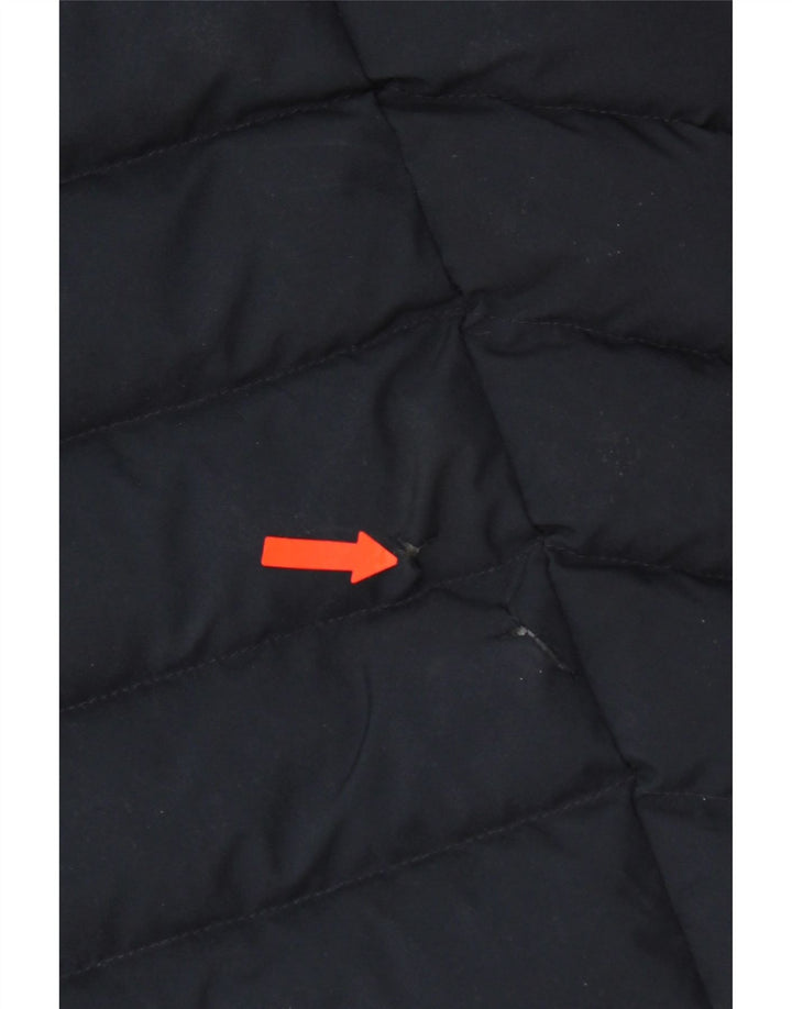 Superdry γυναικείο παλτό με κουκούλα UK 10 Small Navy Blue Polyester