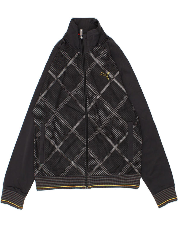 Ανδρική φόρμα αθλητικής φόρμας PUMA γραφικό Top Jacket μεγάλο γκρι γεωμετρικό πολυεστέρα