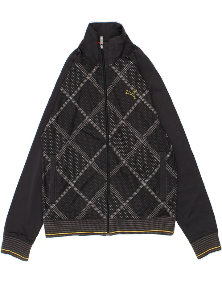 Ανδρική φόρμα αθλητικής φόρμας PUMA γραφικό Top Jacket μεγάλο γκρι γεωμετρικό πολυεστέρα
