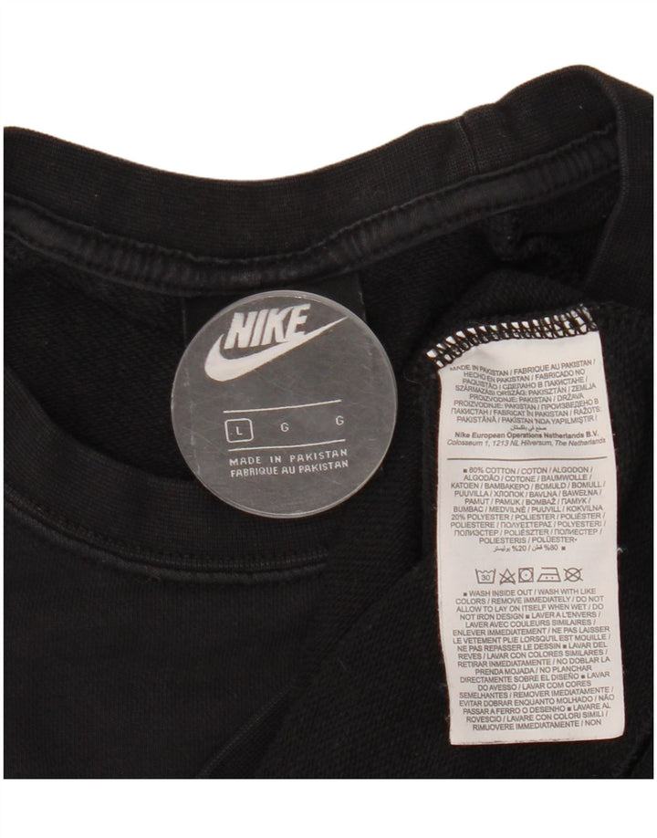 Γυναικείο φούτερ NIKE Jumper UK 16 Large μαύρο βαμβακερό