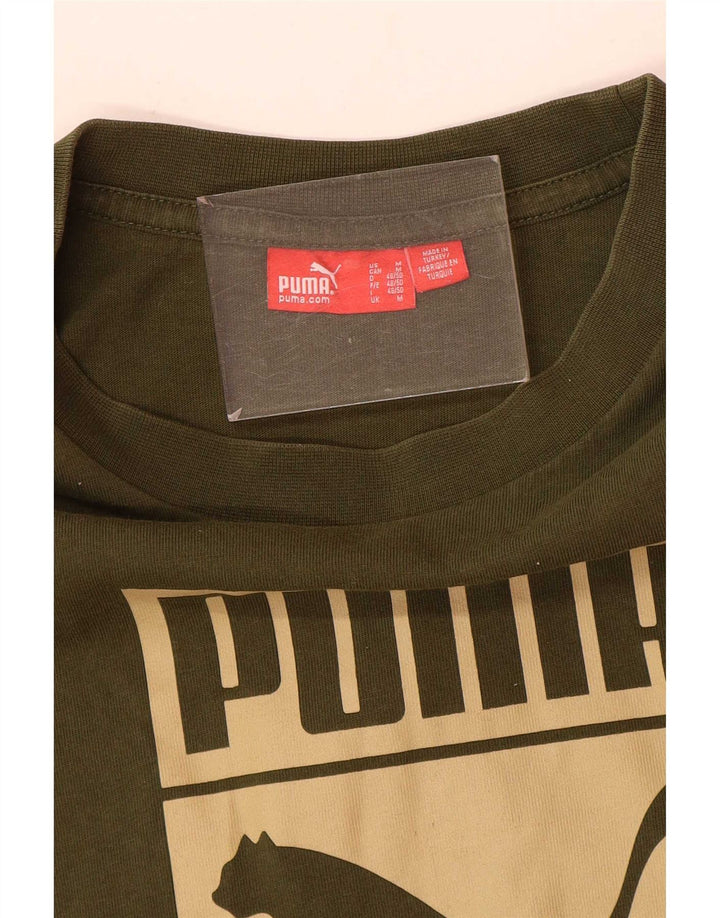 Ανδρικό γραφικό T-Shirt Puma Top Medium Khaki
