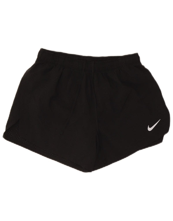 Γυναικείο αθλητικό σορτς Nike Dri Fit UK 12 μεσαίο μαύρο πολυεστέρα