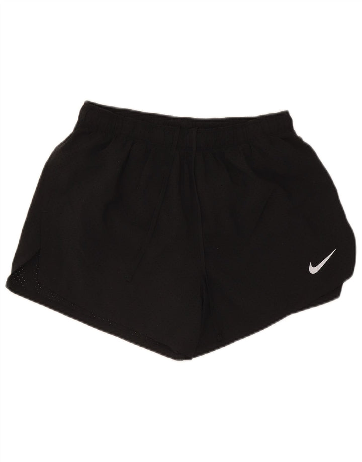 Γυναικείο αθλητικό σορτς Nike Dri Fit UK 12 μεσαίο μαύρο πολυεστέρα