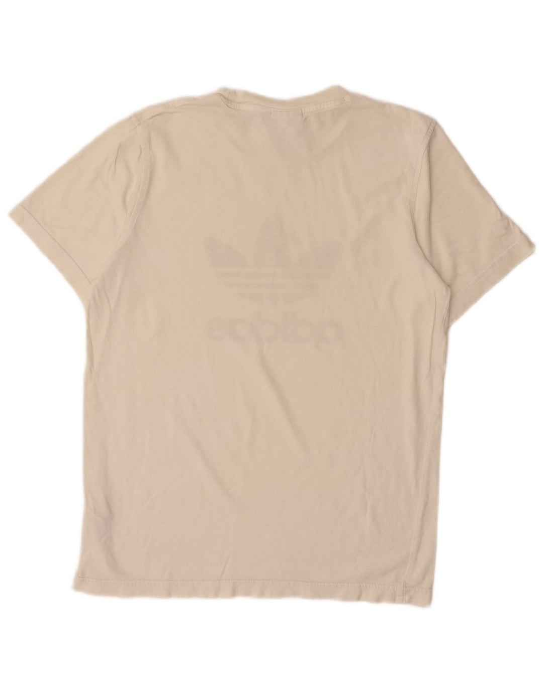 Ανδρικό γραφικό T-Shirt Top ADIDAS Μικρό σε λευκό βαμβακερό