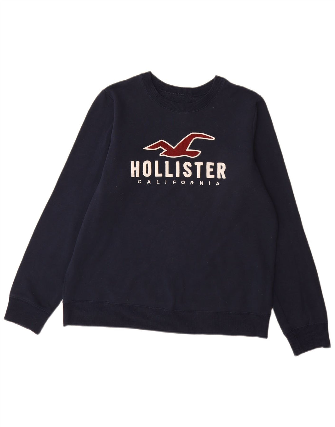 Ανδρικό γραφικό φούτερ Hollister Jumper Medium Navy Blue βαμβακερό