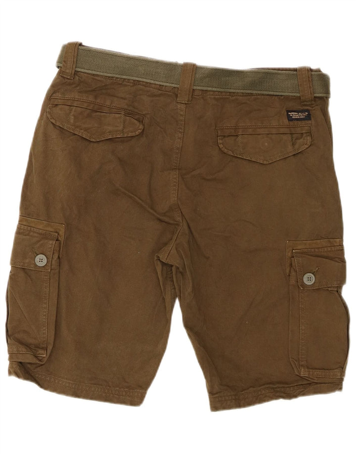 Ανδρικό σορτς Cargo Superdry W32 από μεσαίο χακί βαμβακερό