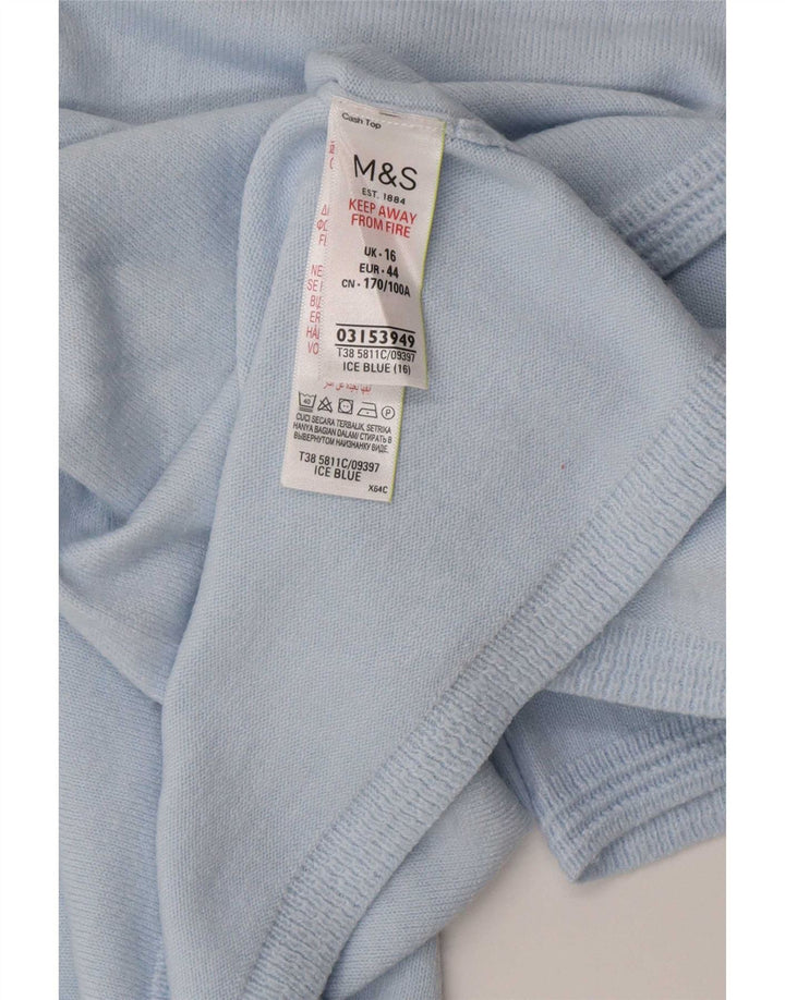 Marks & Spencer Γυναικεία Μπλούζα Τοπ UK 16 Large Blue Acrylic