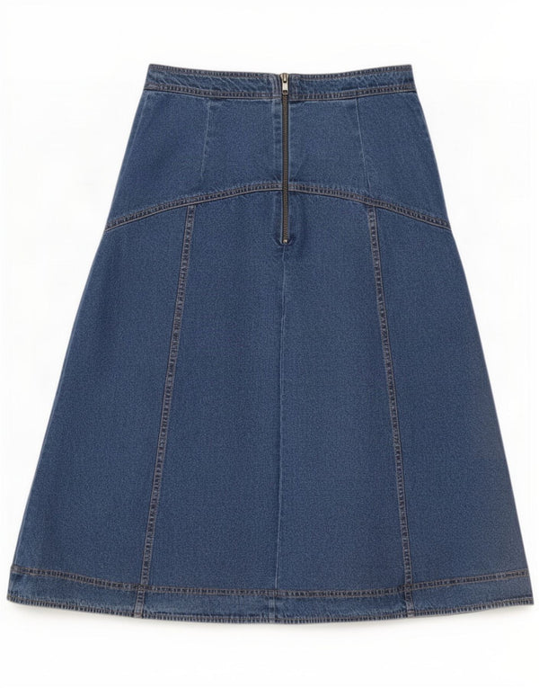 Marks & Spencer Γυναικεία ψηλόμεση τζιν φούστα UK 8 Small W28 Blue
