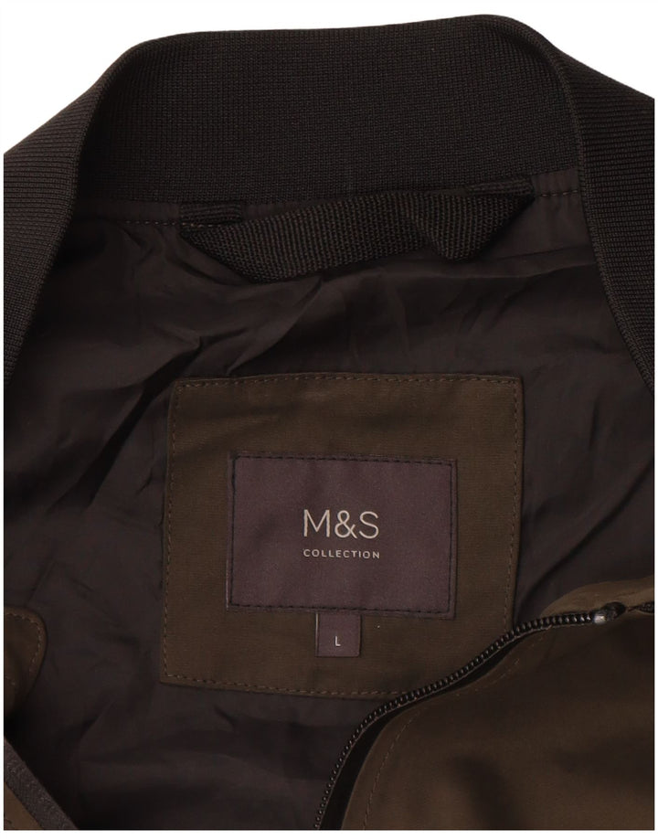 Ανδρικό μπουφάν Marks & Spencer Bomber Large Khaki Polyester
