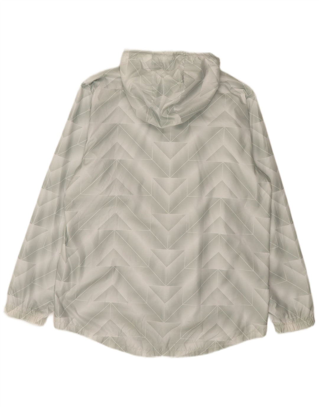 Adidas Ανδρικό μπουφάν βροχής με κουκούλα UK 40 μεγάλο γκρι γεωμετρικό πολυεστέρα