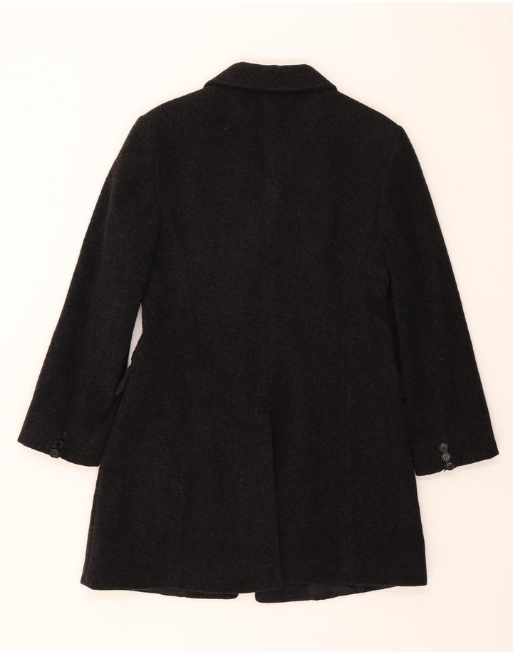 SISLEY Womens Overcoat UK 12 Medium Black Viscose Vintage Sisley and Second-Hand Sisley from Messina Hembry 