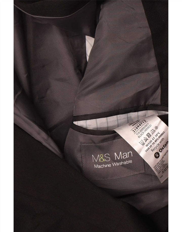Marks & Spencer Ανδρικό μπουφάν blazer UK 48 2XL μαύρο πολυεστέρα
