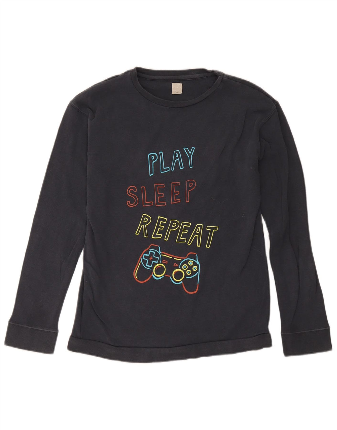 John Lewis Boys Graphic Top Μακρυμάνικο 12-13 ετών Γκρι βαμβακερό