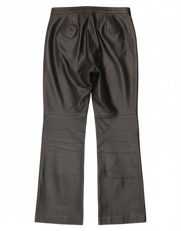 Vintage γυναικείο δερμάτινο παντελόνι IT 44 Medium W28 L30 μαύρο δέρμα