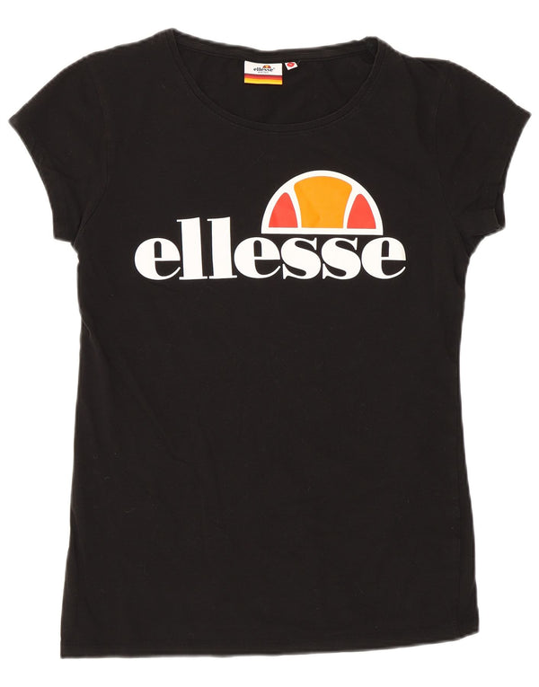 Γυναικείο γραφικό μπλουζάκι Ellesse Heritage Top UK 14 Large Black