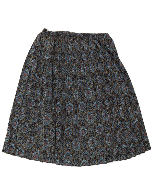 Eastex γυναικεία φούστα με μαχαίρι πλισέ UK 20 2XL W38 Navy Blue Geometric