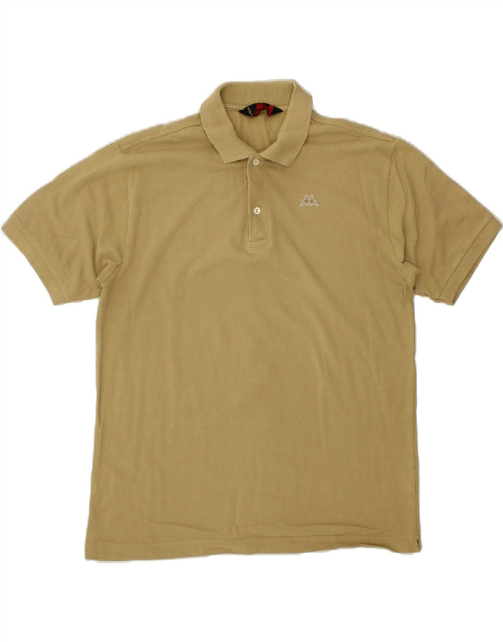 KAPPA Mens Polo Shirt Large Beige Cotton Vintage Kappa and Second-Hand Kappa from Messina Hembry 