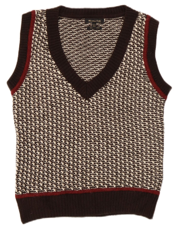 Massimo Dutti Γυναικείο γιλέκο Tank Top UK 6 XS Brown Flecked Acrylic