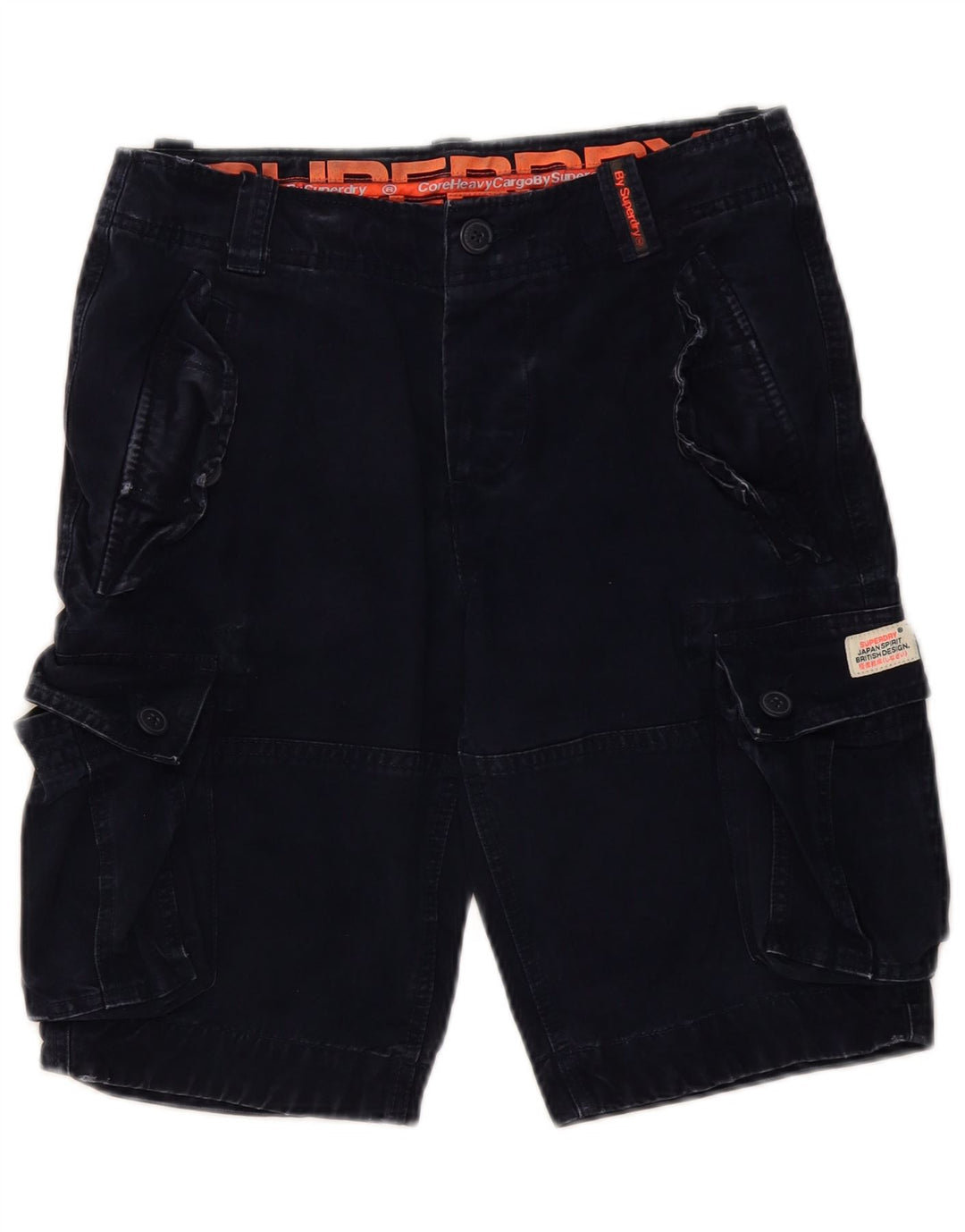 Ανδρικό σορτς Cargo SUPERDRY Small W29 Navy Blue Cotton