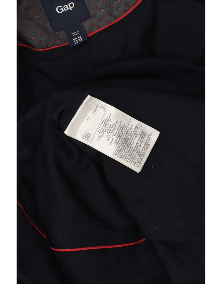 Gap Γυναικείο μπουφάν blazer UK 14 Large Navy Blue από βαμβάκι