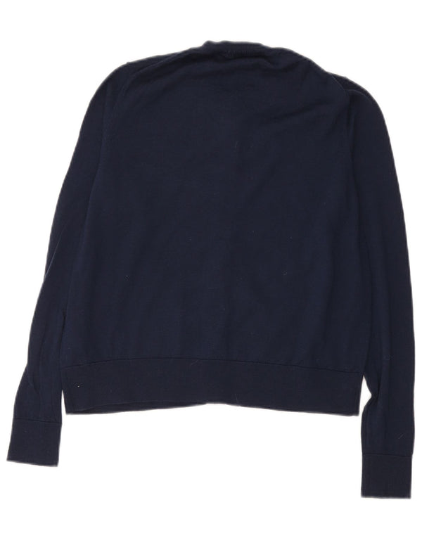 Marks & Spencer Γυναικεία ζακέτα Crop UK 14 Medium Navy Blue Wool