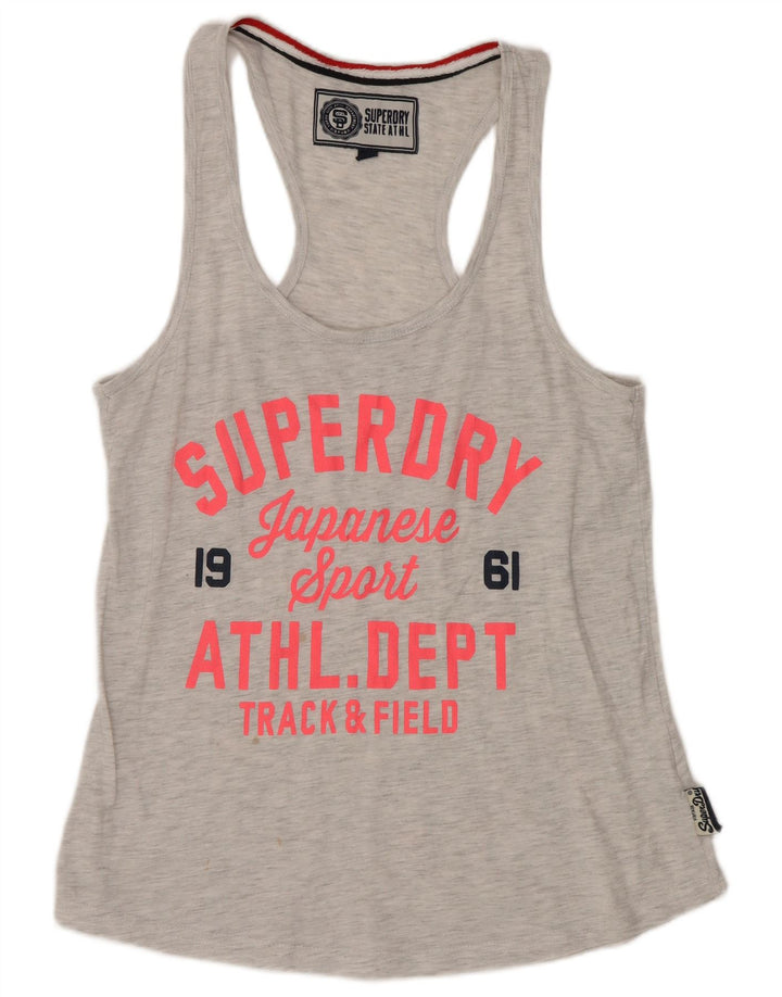 Ανδρικό γραφικό γιλέκο Superdry, Μικρό Γκρι Πολυεστέρας