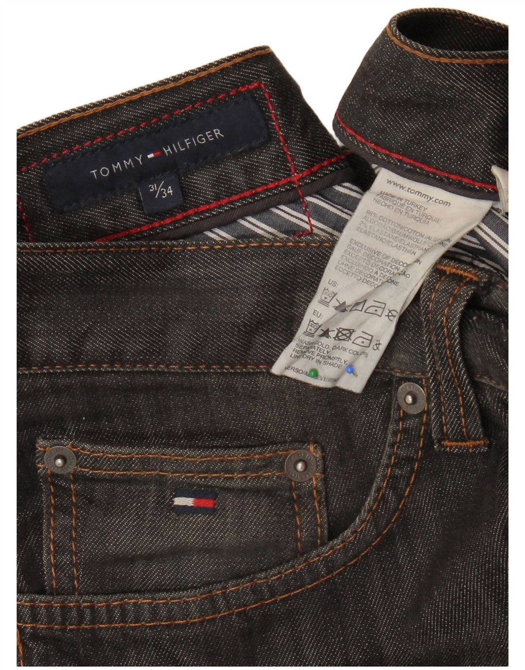 TOMMY HILFIGER Ανδρικό τζιν ίσιο W31 L28 Γκρι βαμβακερό