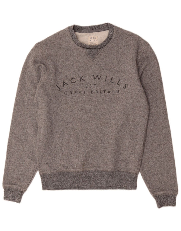 Ανδρικό γραφικό φούτερ Jack Wills Jumper XS Γκρι βαμβακερό