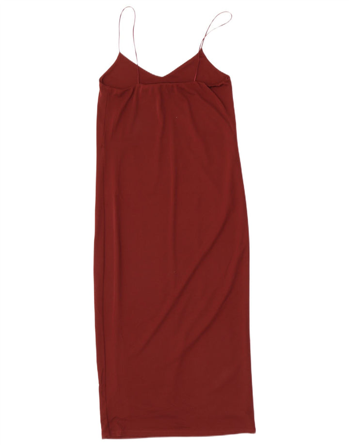Zara Γυναικείο Slip Dress UK 8 Small Maroon
