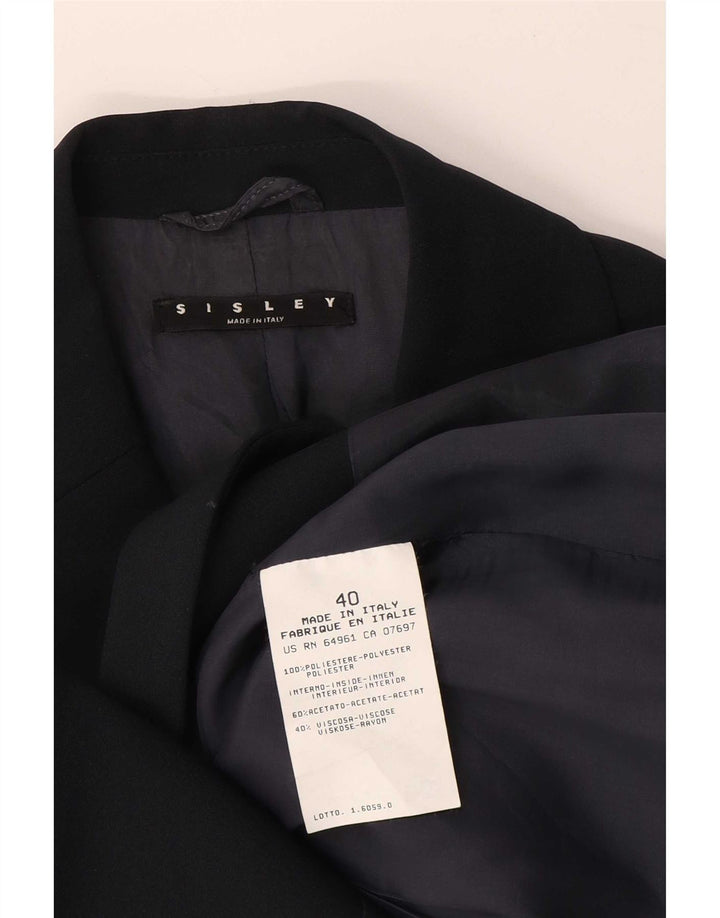 Sisley Γυναικείο μπουφάν 3 κουμπιών Blazer IT 40 Small Navy Blue Polyester