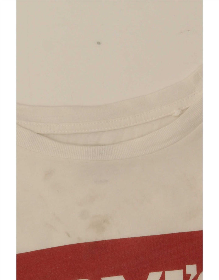 Γυναικείο γραφικό μπλουζάκι Levi's Top UK 12 μεσαίο λευκό βαμβακερό