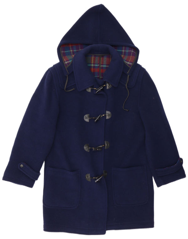 Vintage Ανδρικό παλτό Duffle με κουκούλα UK 42 XL Navy Blue