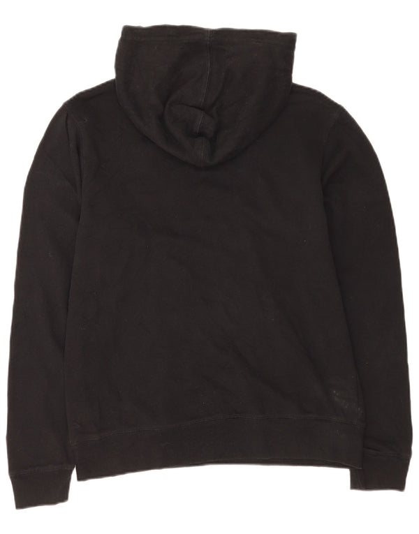 Champion Womens Graphic Hoodie Jumper UK 18 XL Black Cotton