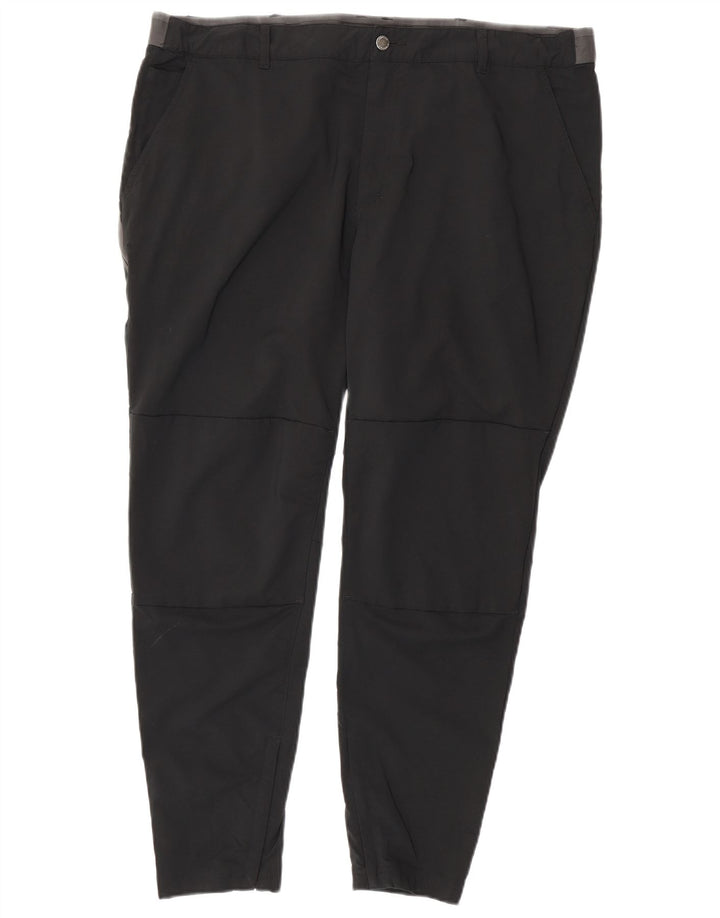 COLUMBIA Mens Slim Chino Trousers W42 L29 Black Polyester