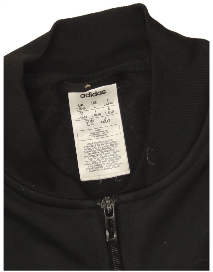 Γυναικεία αθλητική φόρμα Adidas Top Jacket UK 16/18 Large Black Polyester
