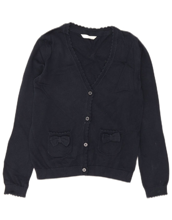Marks & Spencer Girls Cardigan πουλόβερ 9-10 ετών Navy Blue Cotton