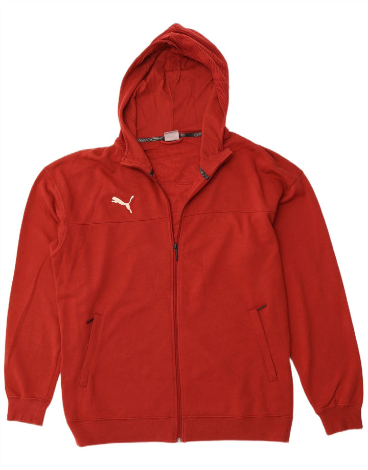 Ανδρικό πουλόβερ με κουκούλα με φερμουάρ PUMA XL Red Cotton Sports