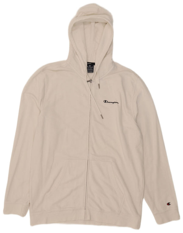 Ανδρικό πουλόβερ Champion Zip Hoodie 2XL Λευκό βαμβακερό