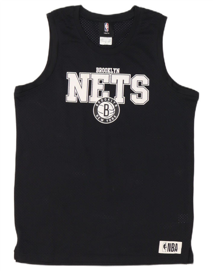 NBA Boys Brooklyn Nets Graphic Vest Top 15-16 Years Black Polyester