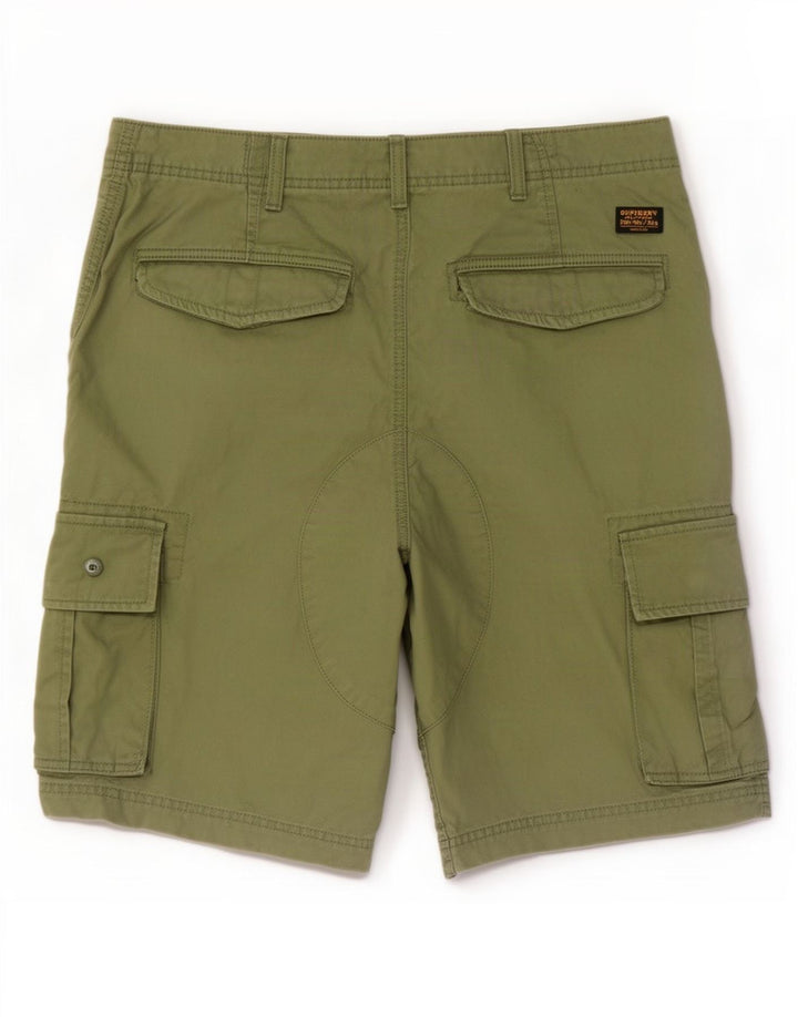 Ανδρικό σορτς Cargo Superdry W32 Μεσαίο πράσινο βαμβακερό